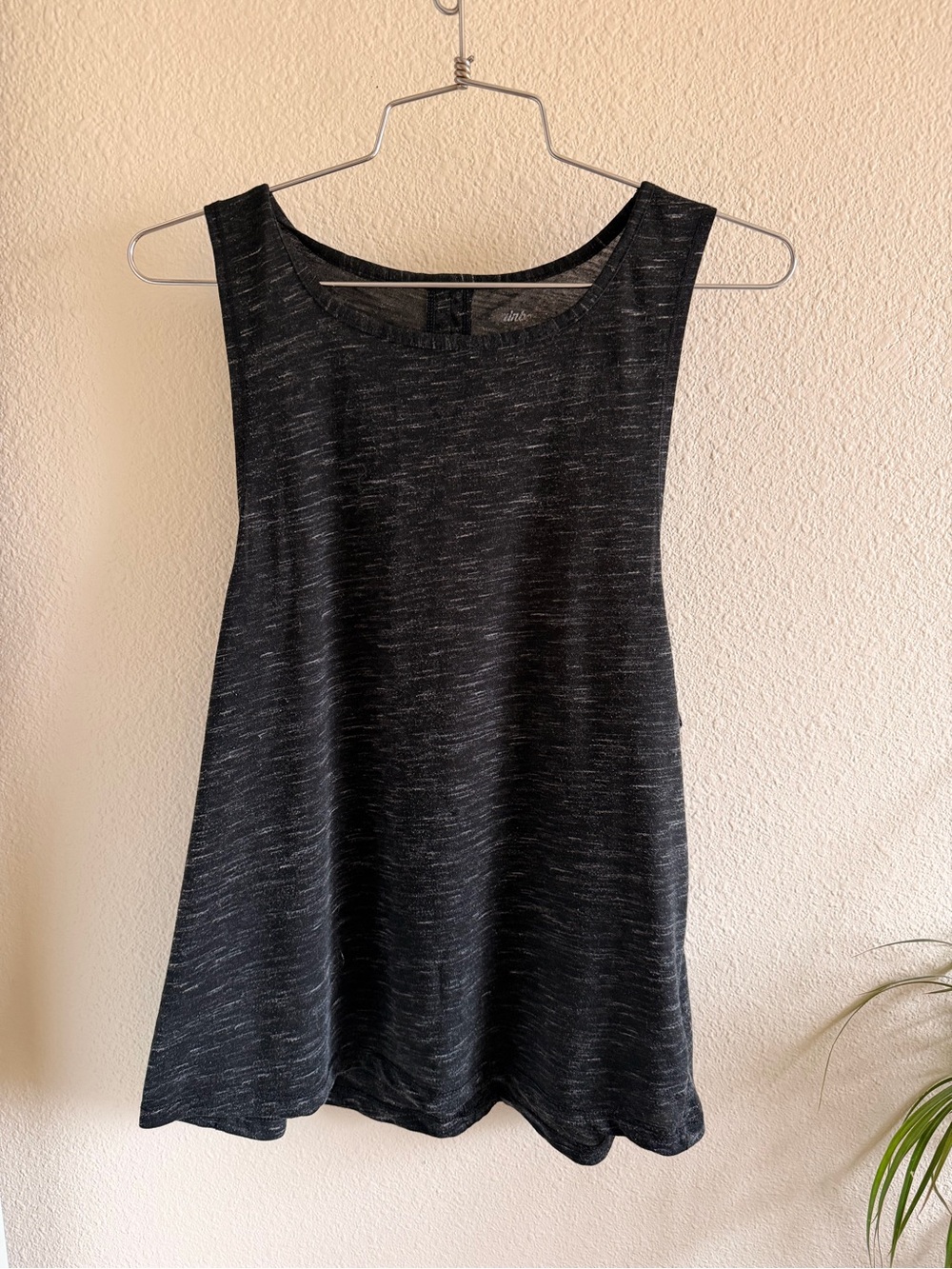 Rainbeau Curves Scoop Neck Grey/Black Space-Dye Tank Top